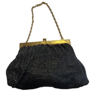 Whiting and Davis EUC Mid Century Vintage Mesh w/ Gold Handbag